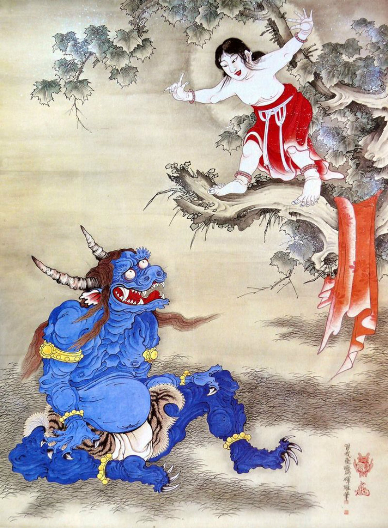 Bild på Oni enligt Soga Shôhaku, 1770-tal