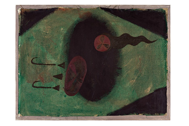 “Flight“. 2018. Dispersionsfärg och oljefärg på duk. 73,5x98cm “Flight“. 2018. Dispersionsfärg och oljefärg på duk. 73,5x98cm