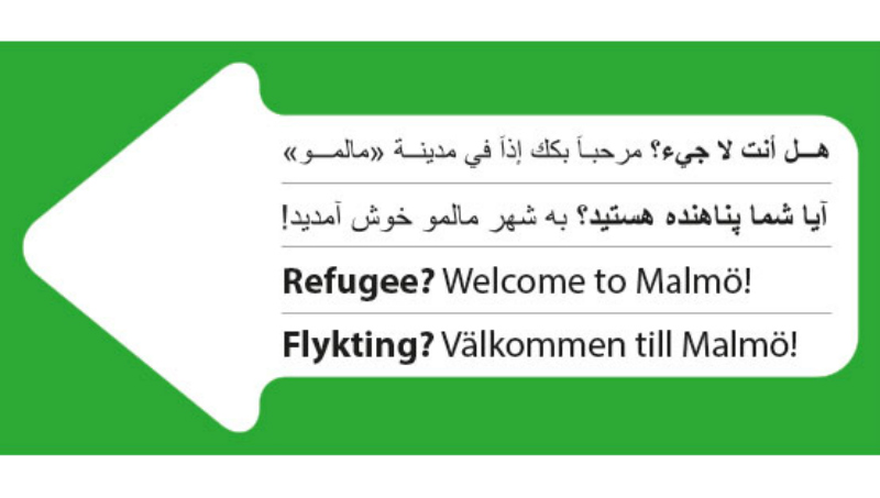”Flykting? Välkommen till Malmö!”, Malmö stad.