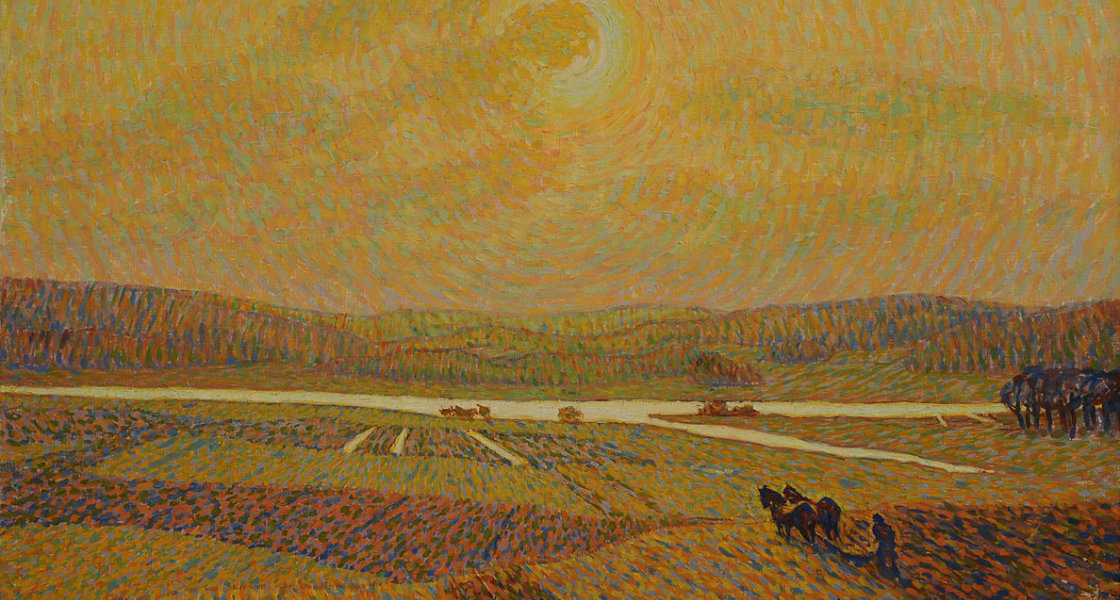 Novemberplöjning, olja på duk (1914). Tillhör Jönköpings läns museum. 