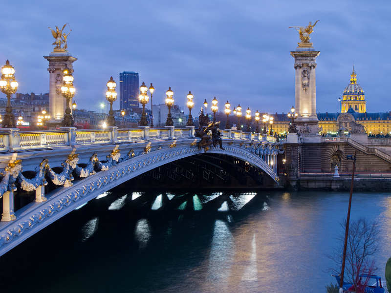 Brofäste vid Pont Alexandre III i Paris. Foto Carlo Delgado CC BY-SA 3.0