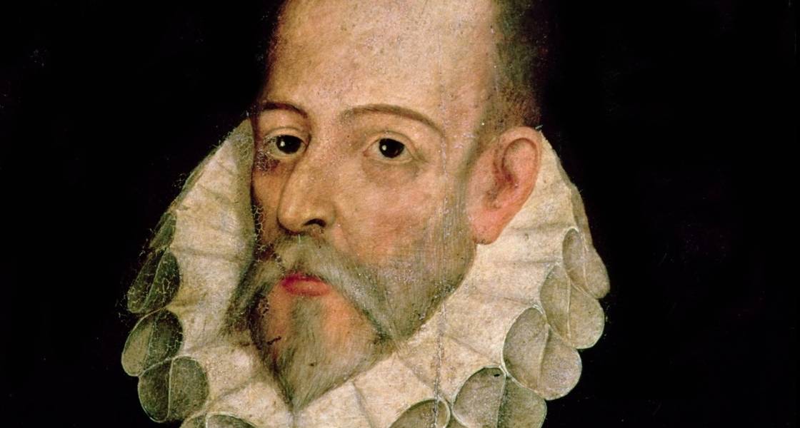 Miguel Cervantes. Porträtt från år 1600. Möjligen av Juan de Jáuregui.